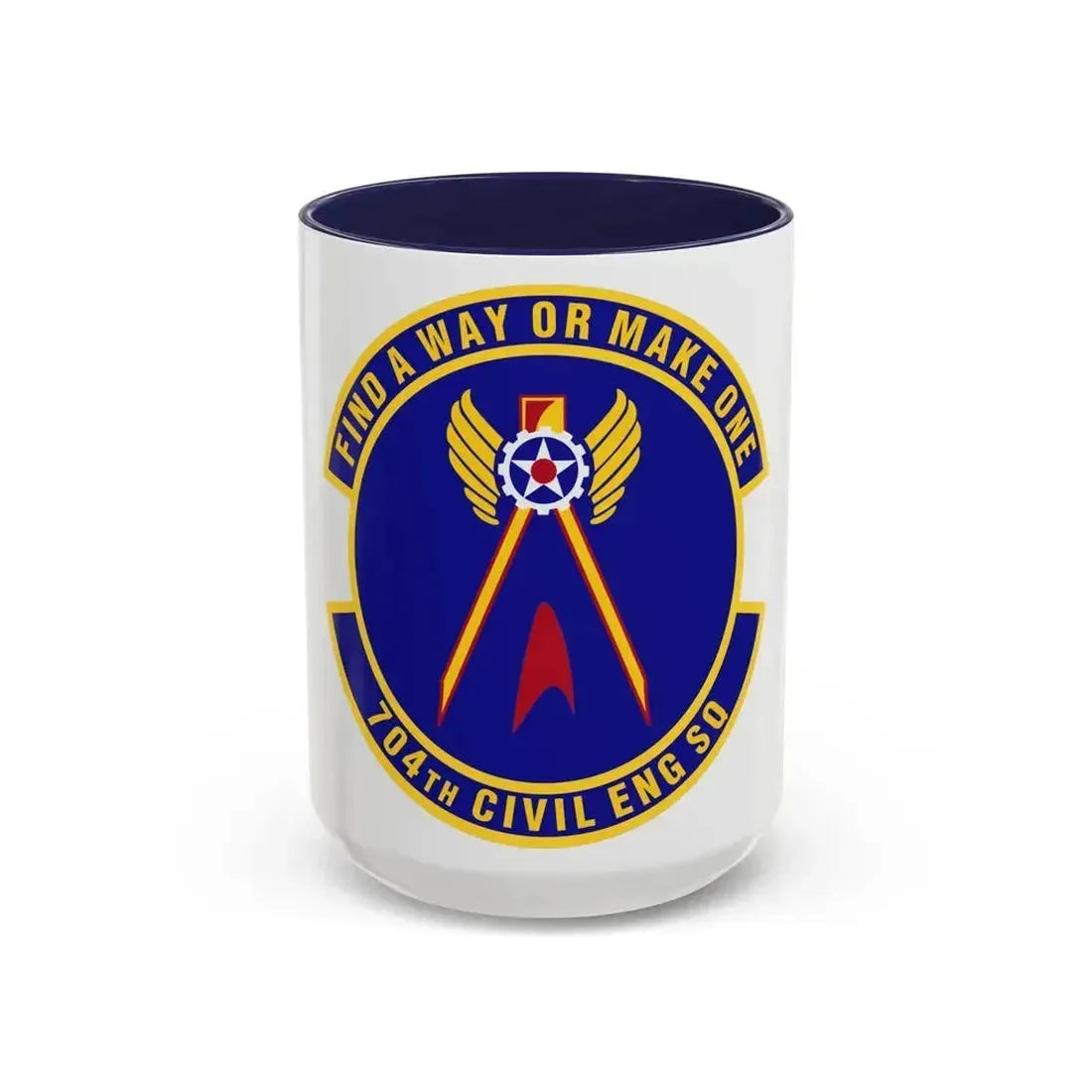 704th Civil Engineer Squadron (U.S. Air Force) Accent Coffee Mug 15oz Navy - Go Mug Yourself