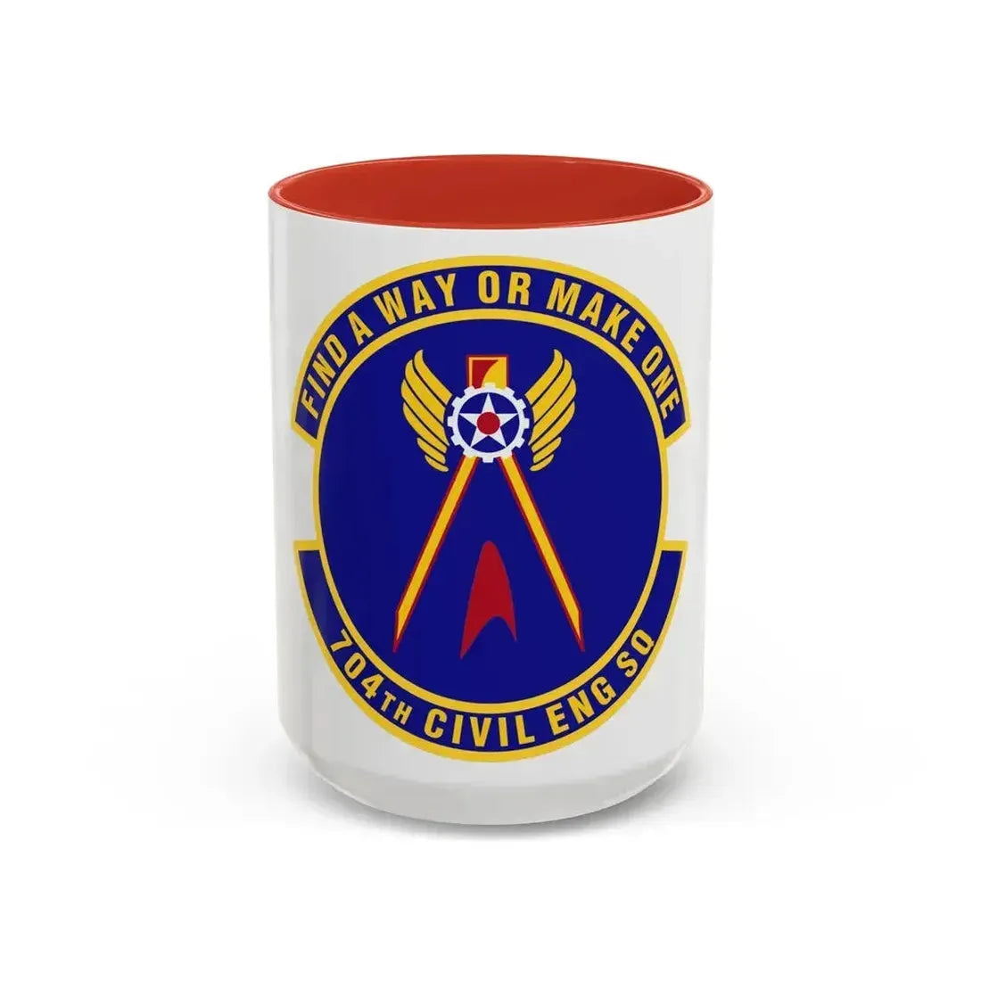 704th Civil Engineer Squadron (U.S. Air Force) Accent Coffee Mug 15oz Red - Go Mug Yourself