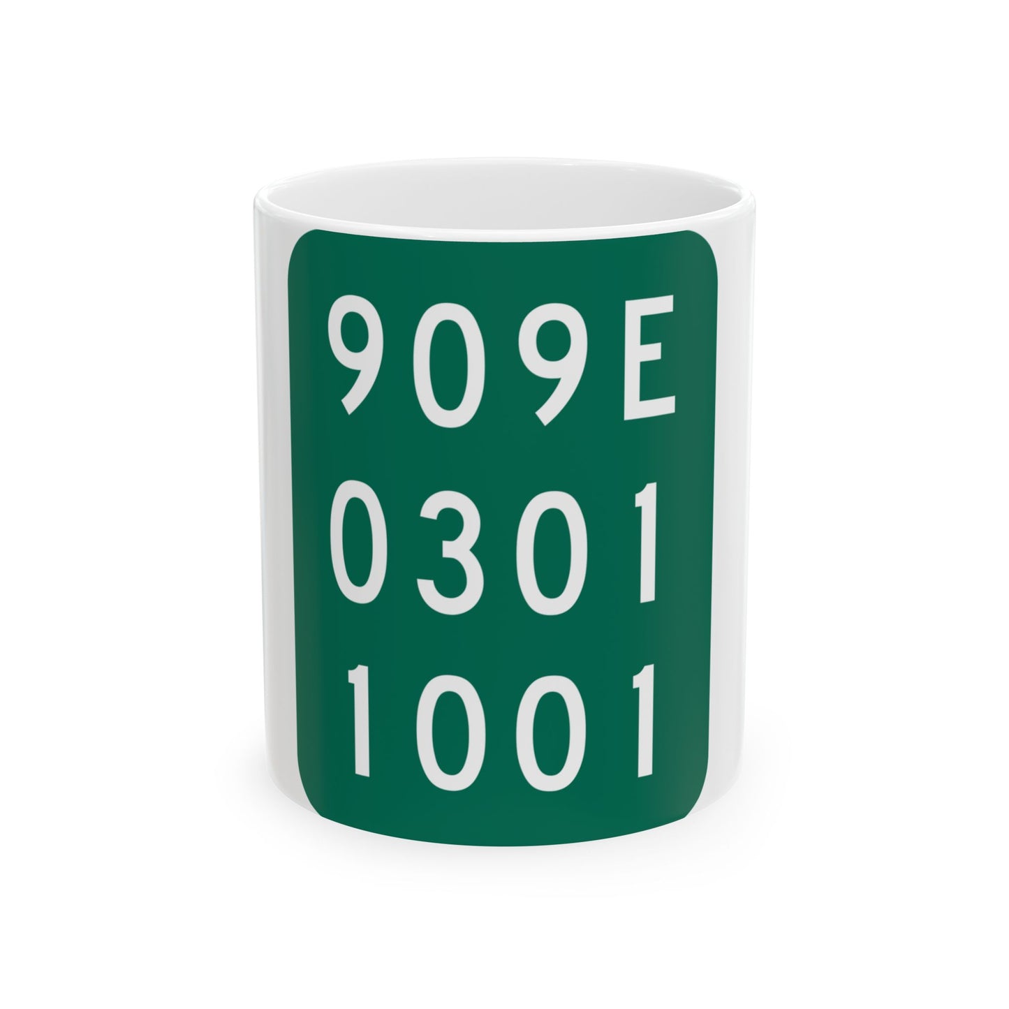 NY-909E (New York) (Road Sign) White Coffee Mug