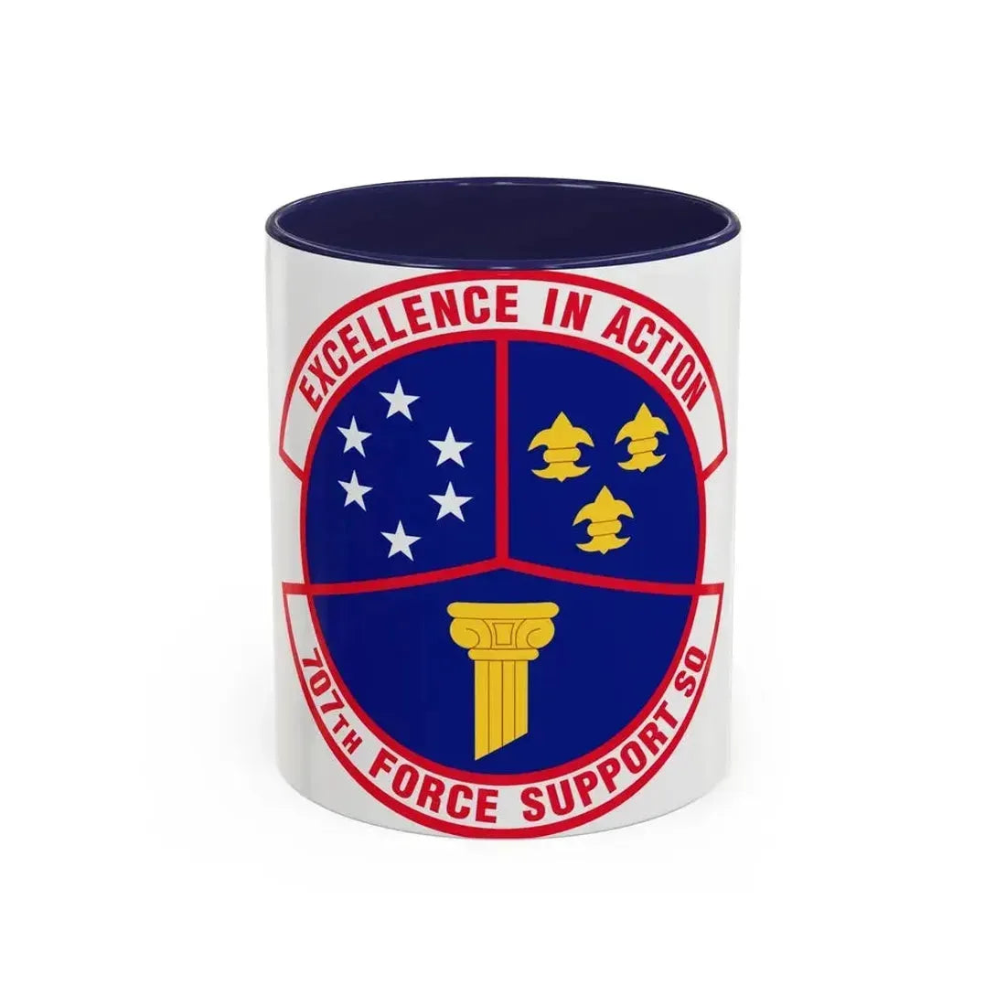 707 Force Support Squadron AFISRA (U.S. Air Force) Accent Coffee Mug 11oz Navy - Go Mug Yourself
