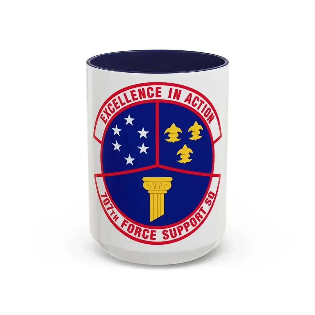 707 Force Support Squadron AFISRA (U.S. Air Force) Accent Coffee Mug 15oz Navy - Go Mug Yourself