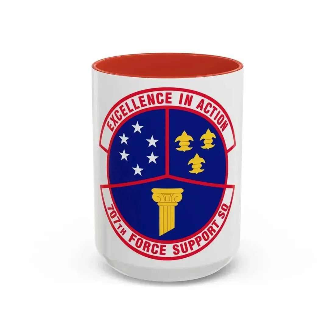 707 Force Support Squadron AFISRA (U.S. Air Force) Accent Coffee Mug 15oz Red - Go Mug Yourself