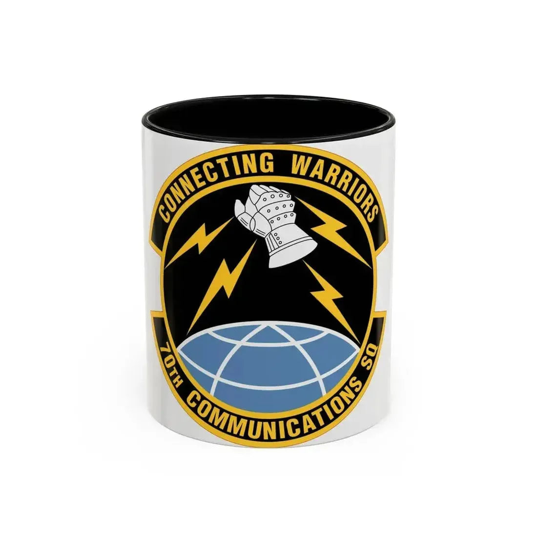 70th Communications Squadron (U.S. Air Force) Accent Coffee Mug 11oz Black - Go Mug Yourself