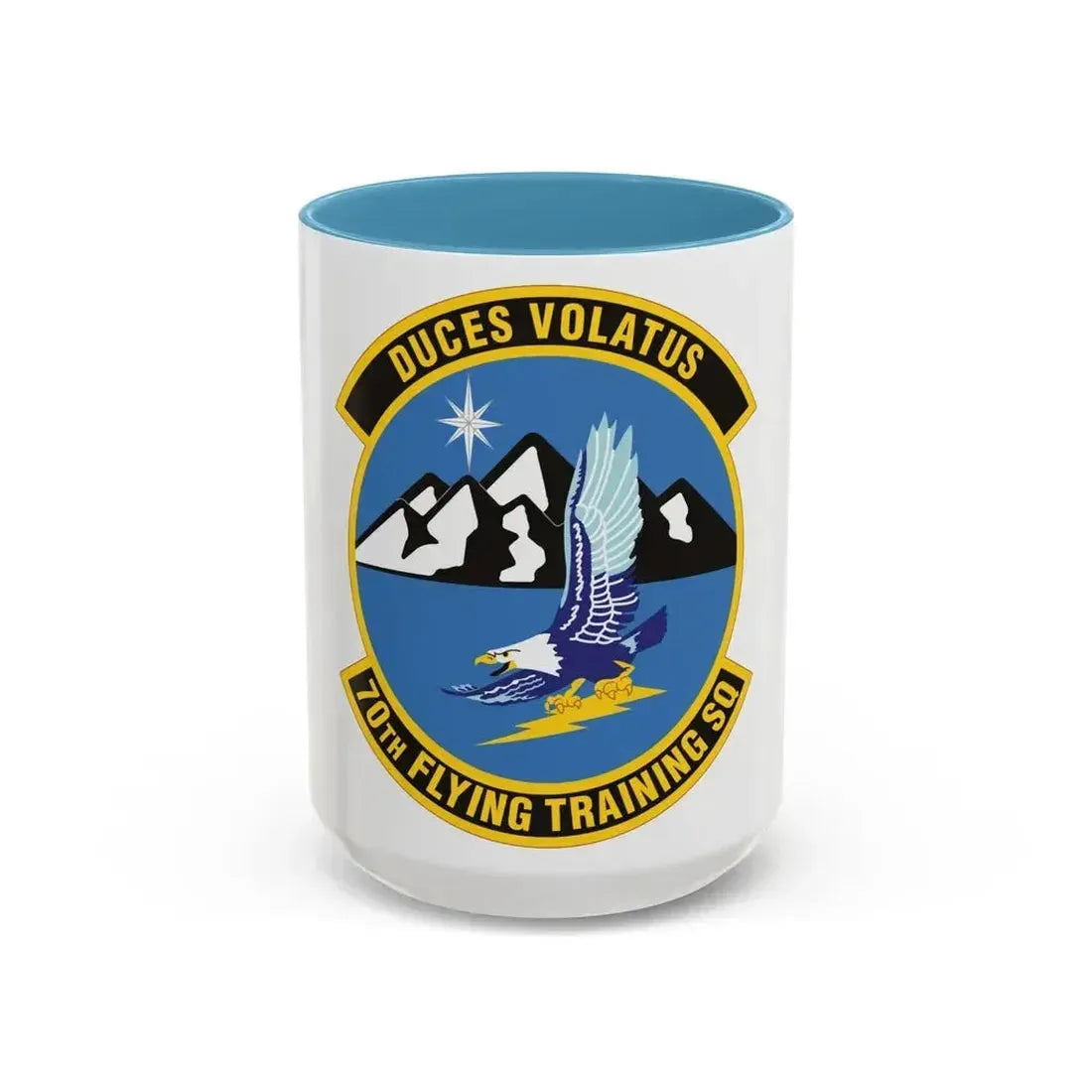 70th Flying Training Squadron (U.S. Air Force) Accent Coffee Mug 15oz Light Blue - Go Mug Yourself
