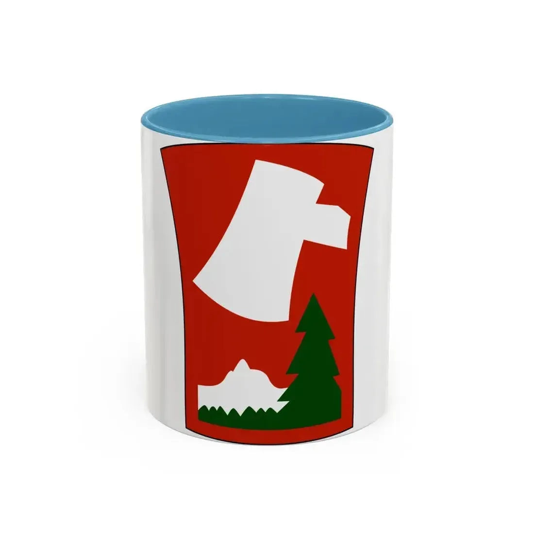 70th Infantry Division patch (U.S. Army) Accent Coffee Mug 11oz Light Blue - Go Mug Yourself