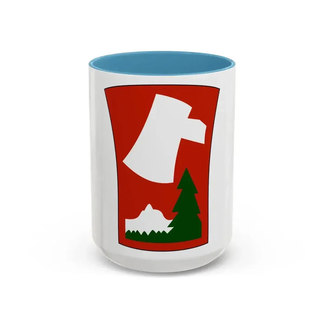 70th Infantry Division patch (U.S. Army) Accent Coffee Mug 15oz Light Blue - Go Mug Yourself