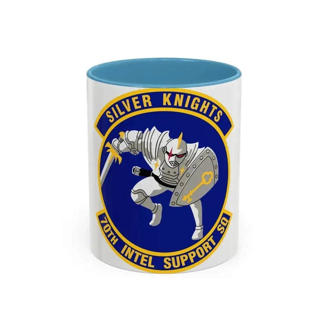 70th Intelligence Support Squadron (U.S. Air Force) Accent Coffee Mug 11oz Light Blue - Go Mug Yourself