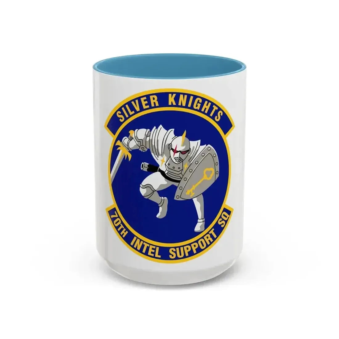 70th Intelligence Support Squadron (U.S. Air Force) Accent Coffee Mug 15oz Light Blue - Go Mug Yourself