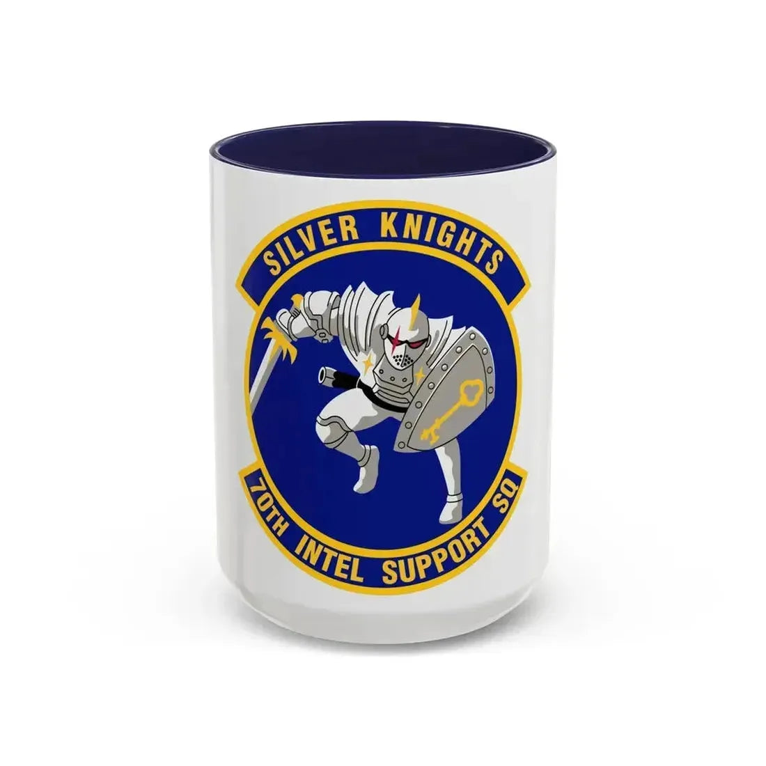 70th Intelligence Support Squadron (U.S. Air Force) Accent Coffee Mug 15oz Navy - Go Mug Yourself
