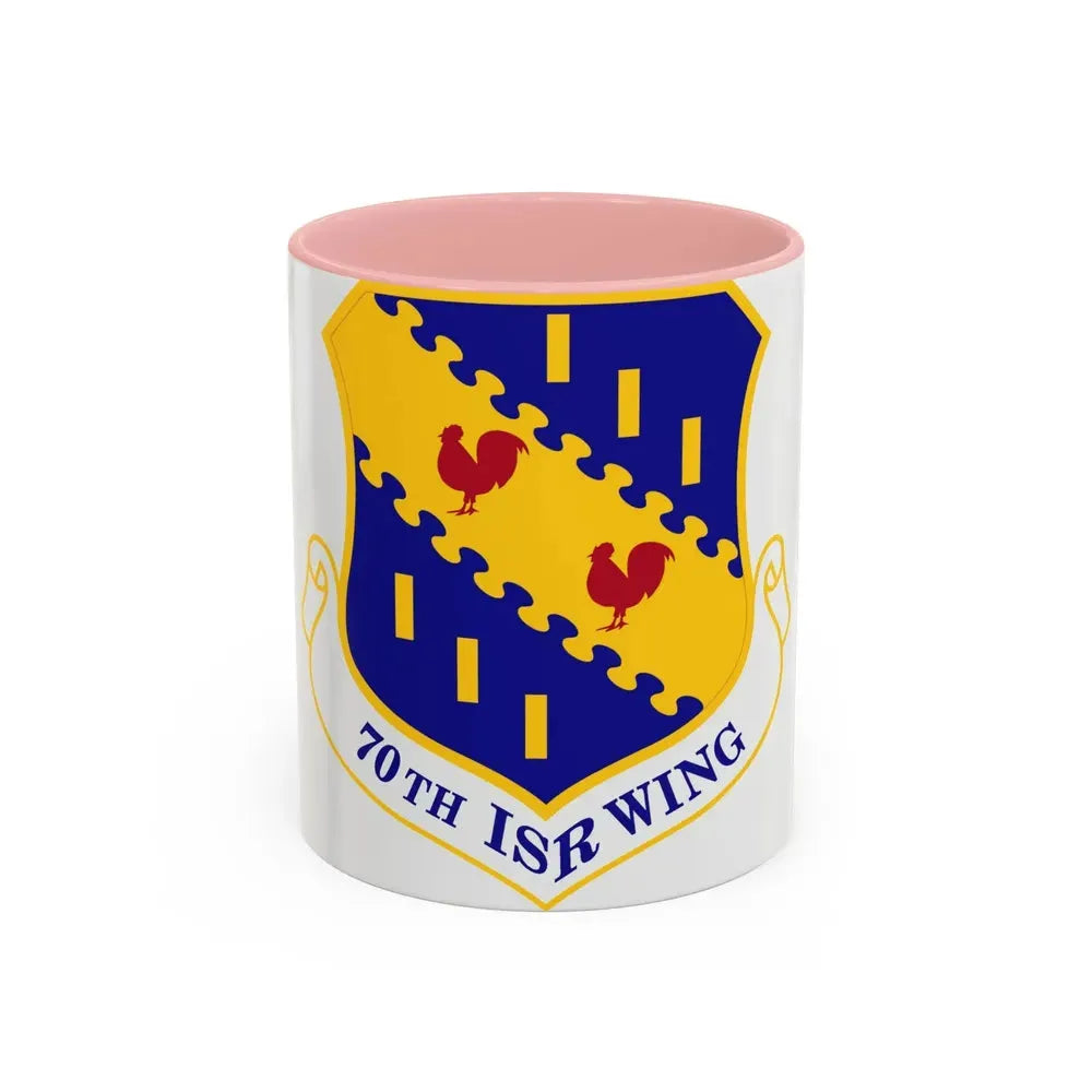 70th Intelligence Surveillance and Reconnaissance Wing (U.S. Air Force) Accent Coffee Mug 11oz Pink - Go Mug Yourself