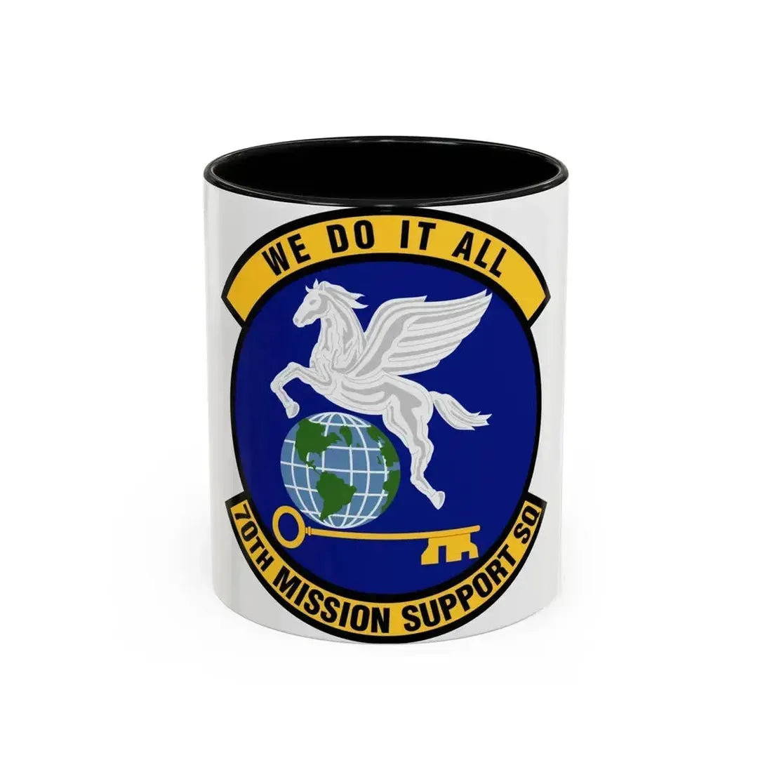 70th Mission Support Squadron (U.S. Air Force) Accent Coffee Mug 11oz Black - Go Mug Yourself