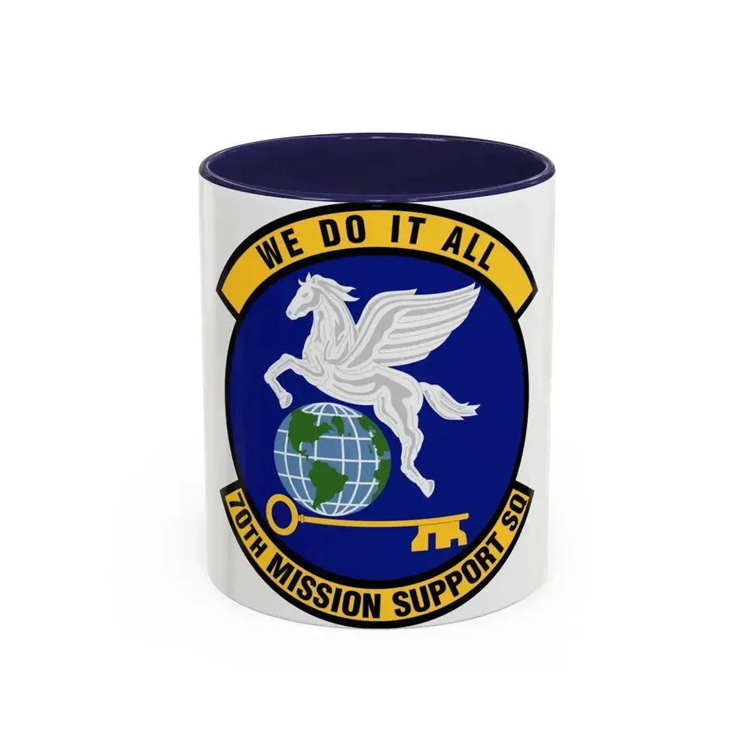 70th Mission Support Squadron (U.S. Air Force) Accent Coffee Mug 11oz Navy - Go Mug Yourself