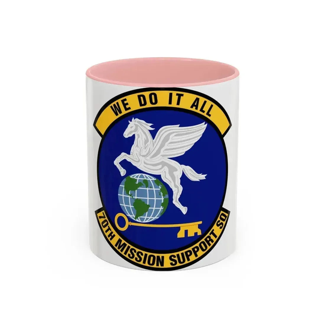 70th Mission Support Squadron (U.S. Air Force) Accent Coffee Mug 11oz Pink - Go Mug Yourself