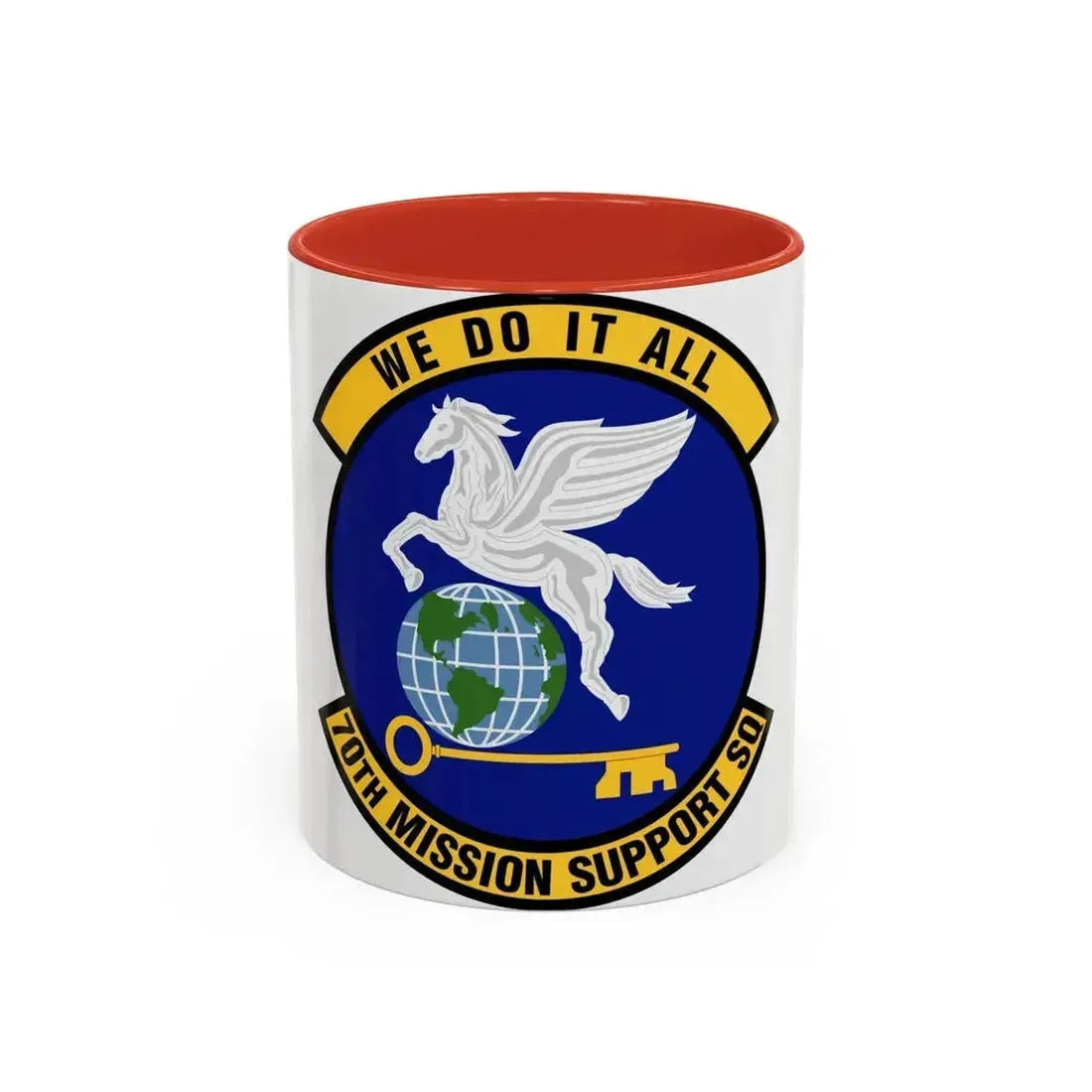 70th Mission Support Squadron (U.S. Air Force) Accent Coffee Mug 11oz Red - Go Mug Yourself