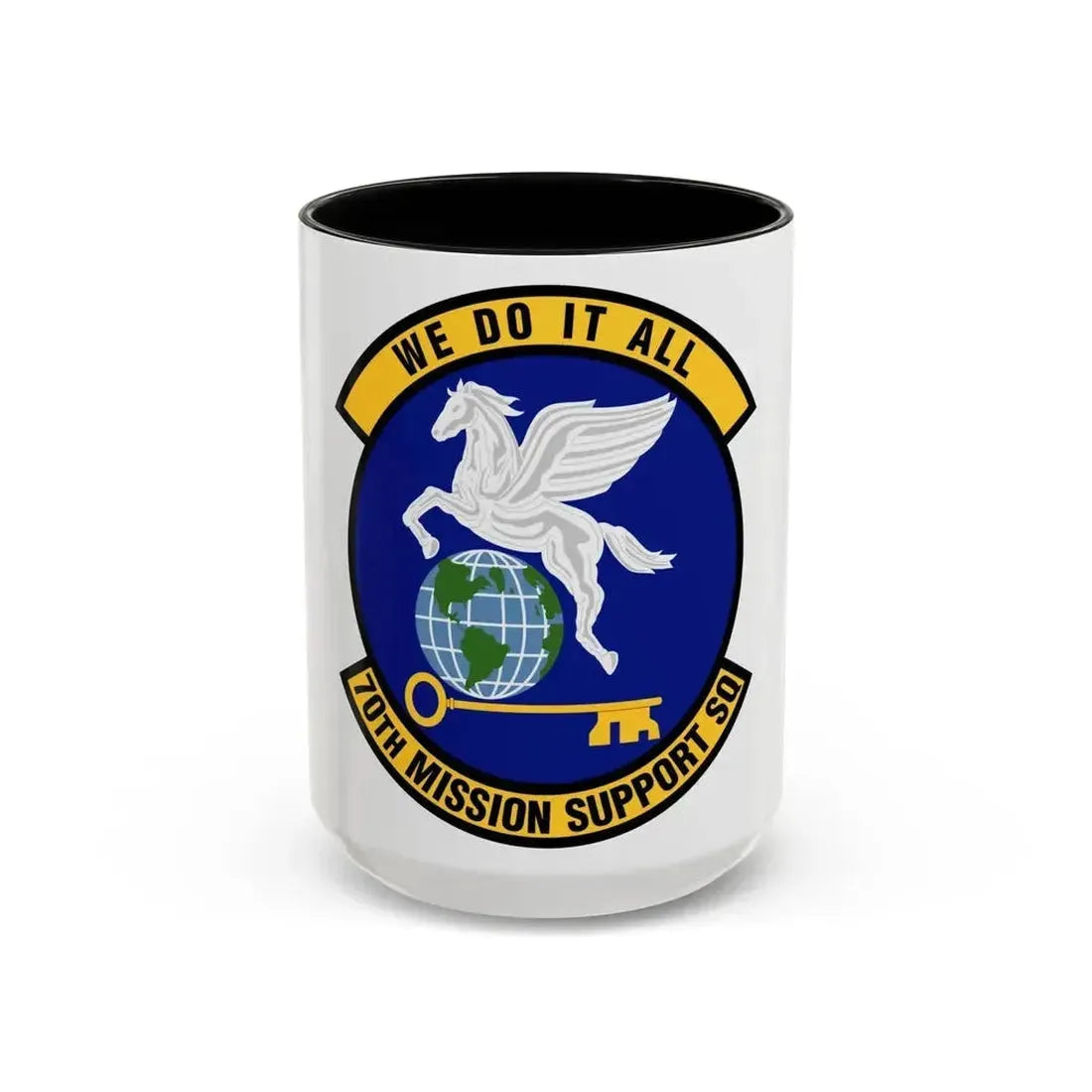 70th Mission Support Squadron (U.S. Air Force) Accent Coffee Mug 15oz Black - Go Mug Yourself