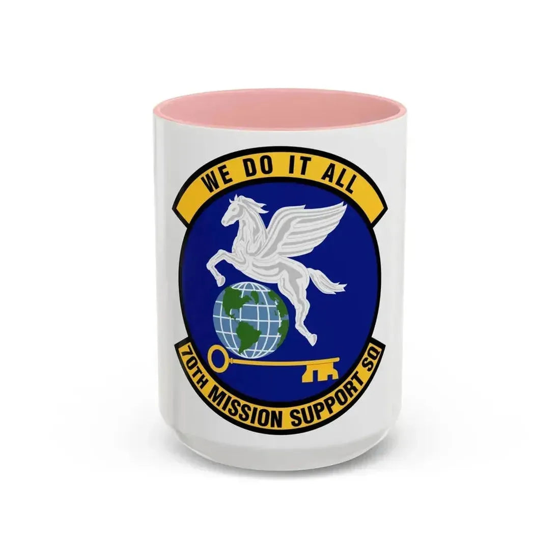 70th Mission Support Squadron (U.S. Air Force) Accent Coffee Mug 15oz Pink - Go Mug Yourself