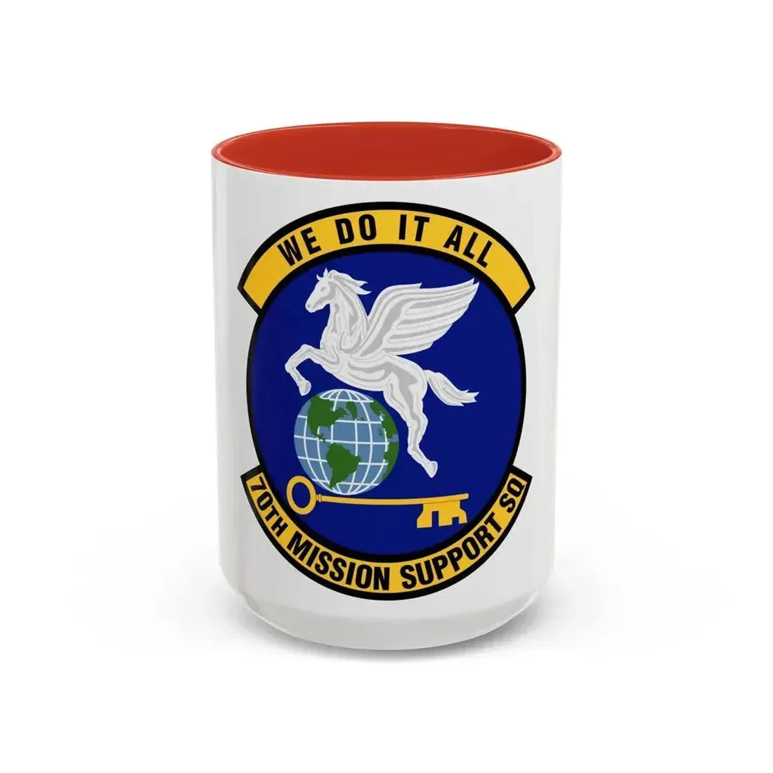 70th Mission Support Squadron (U.S. Air Force) Accent Coffee Mug 15oz Red - Go Mug Yourself