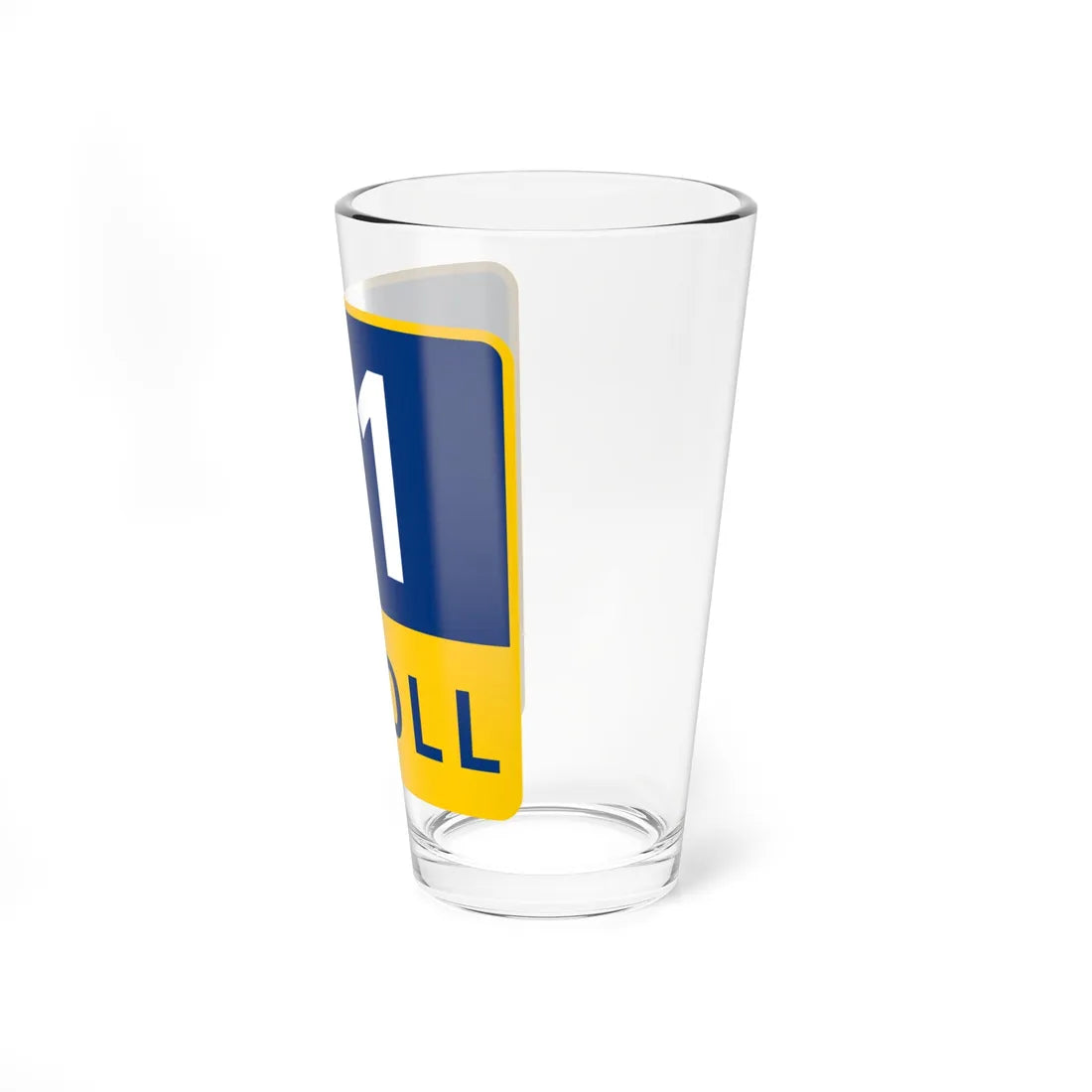 71 Toll Lane free (Texas) (Road Sign) Pint Glass 16oz - Go Mug Yourself