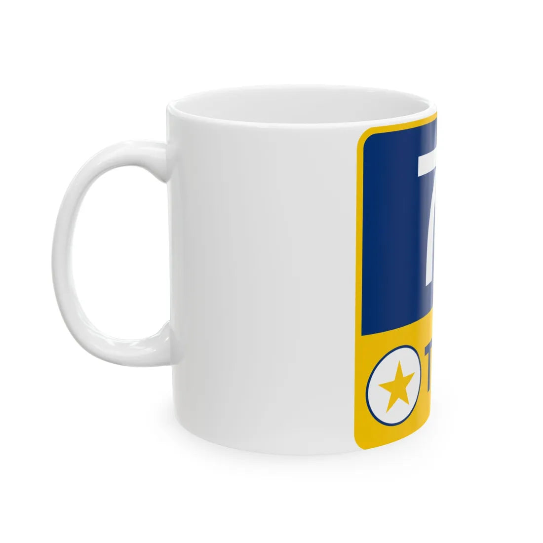 71 Toll Lane free (Texas) (Road Sign) White Coffee Mug - Go Mug Yourself