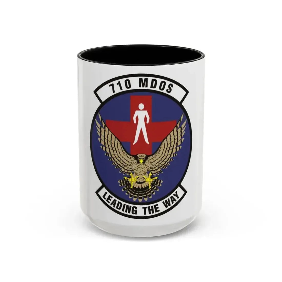 710th Medical Operations Squadron (U.S. Air Force) Accent Coffee Mug 15oz Black - Go Mug Yourself