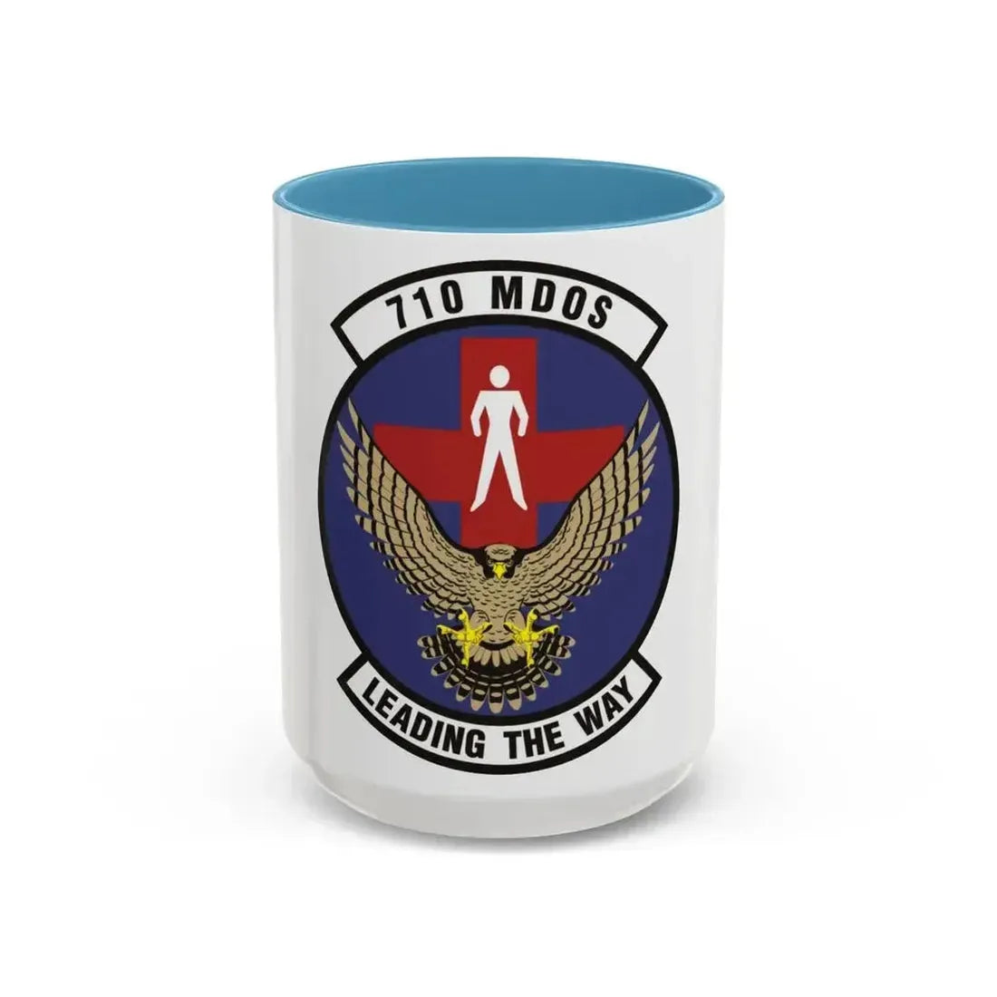 710th Medical Operations Squadron (U.S. Air Force) Accent Coffee Mug 15oz Light Blue - Go Mug Yourself