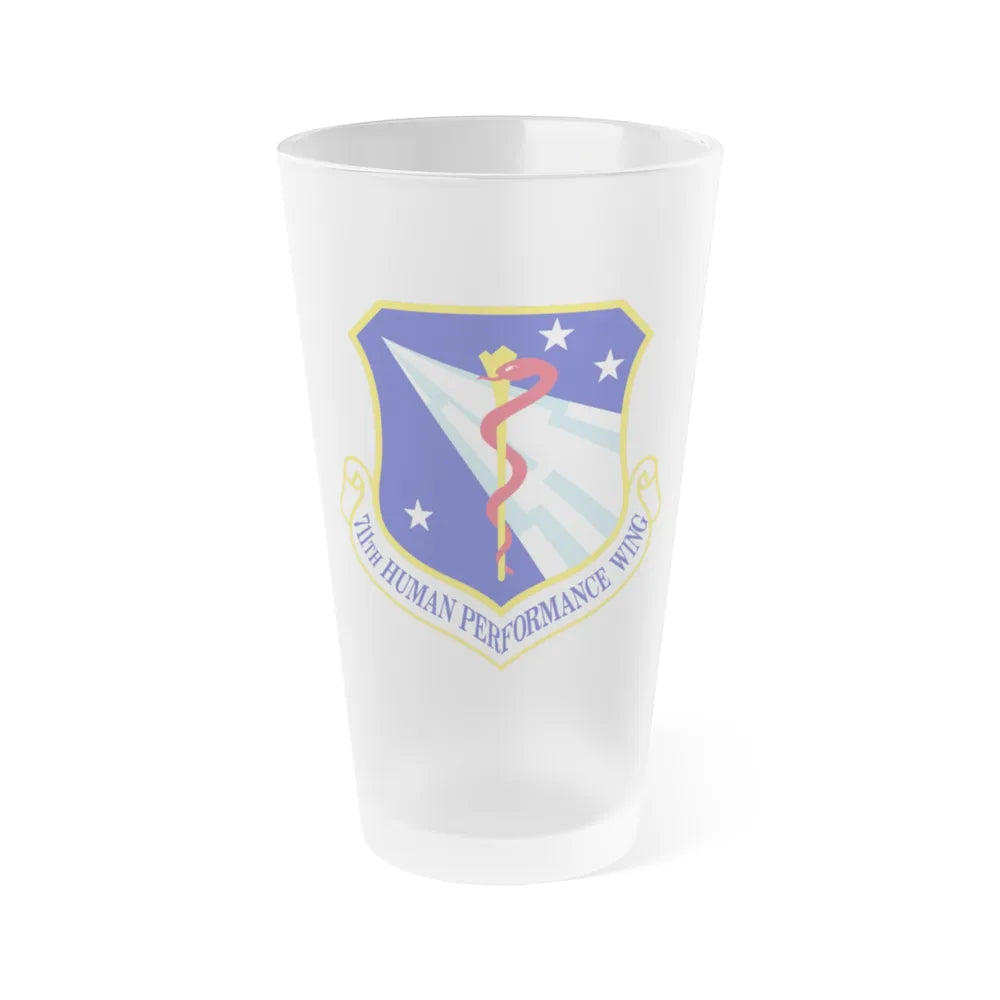 711th Human Performance Wing (U.S. Air Force) Frosted Pint Glass 16oz-16oz-Frosted-Go Mug Yourself
