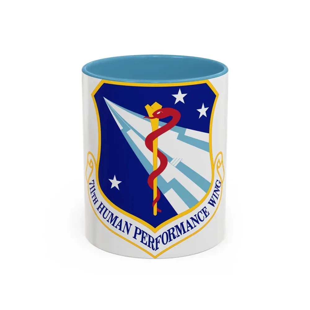 711th Human Performance Wing (U.S. Air Force) Accent Coffee Mug 11oz Light Blue - Go Mug Yourself