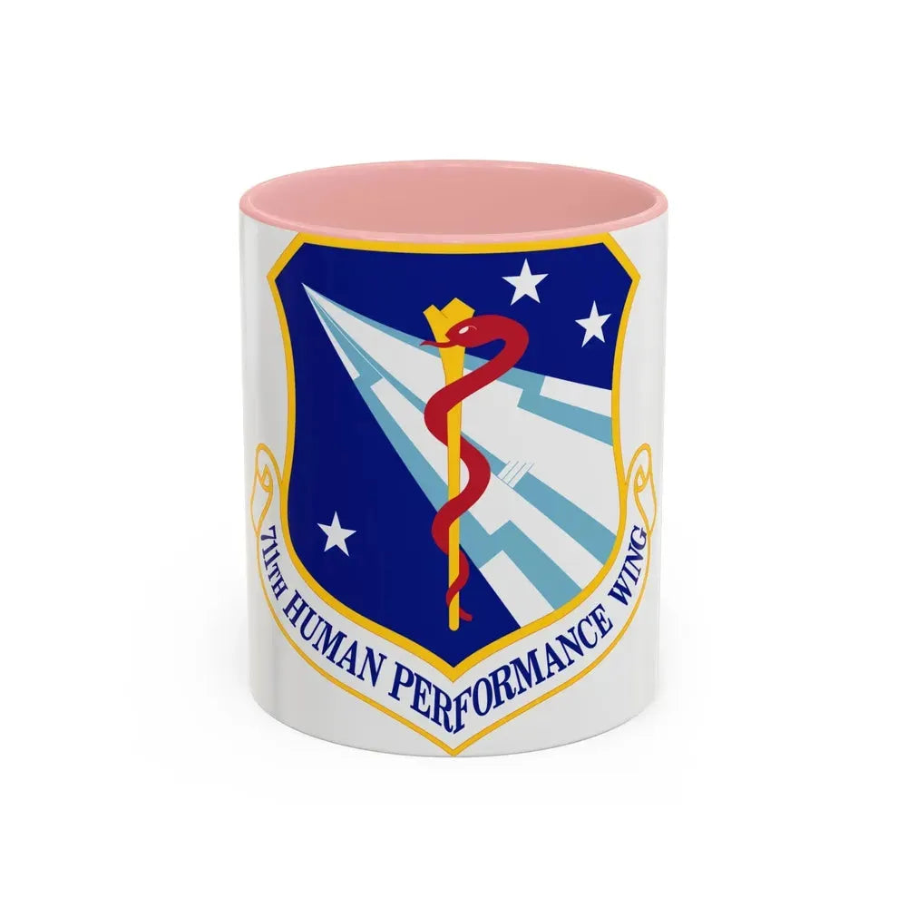 711th Human Performance Wing (U.S. Air Force) Accent Coffee Mug 11oz Pink - Go Mug Yourself