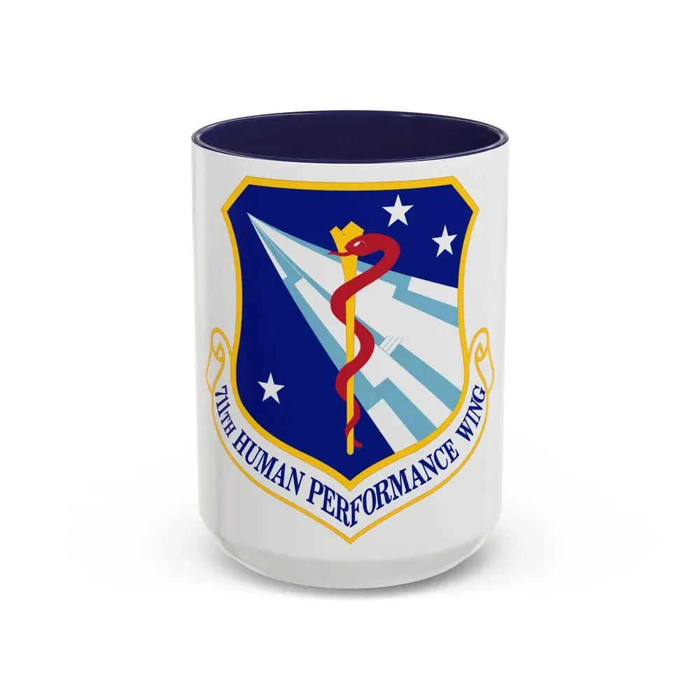 711th Human Performance Wing (U.S. Air Force) Accent Coffee Mug 15oz Navy - Go Mug Yourself