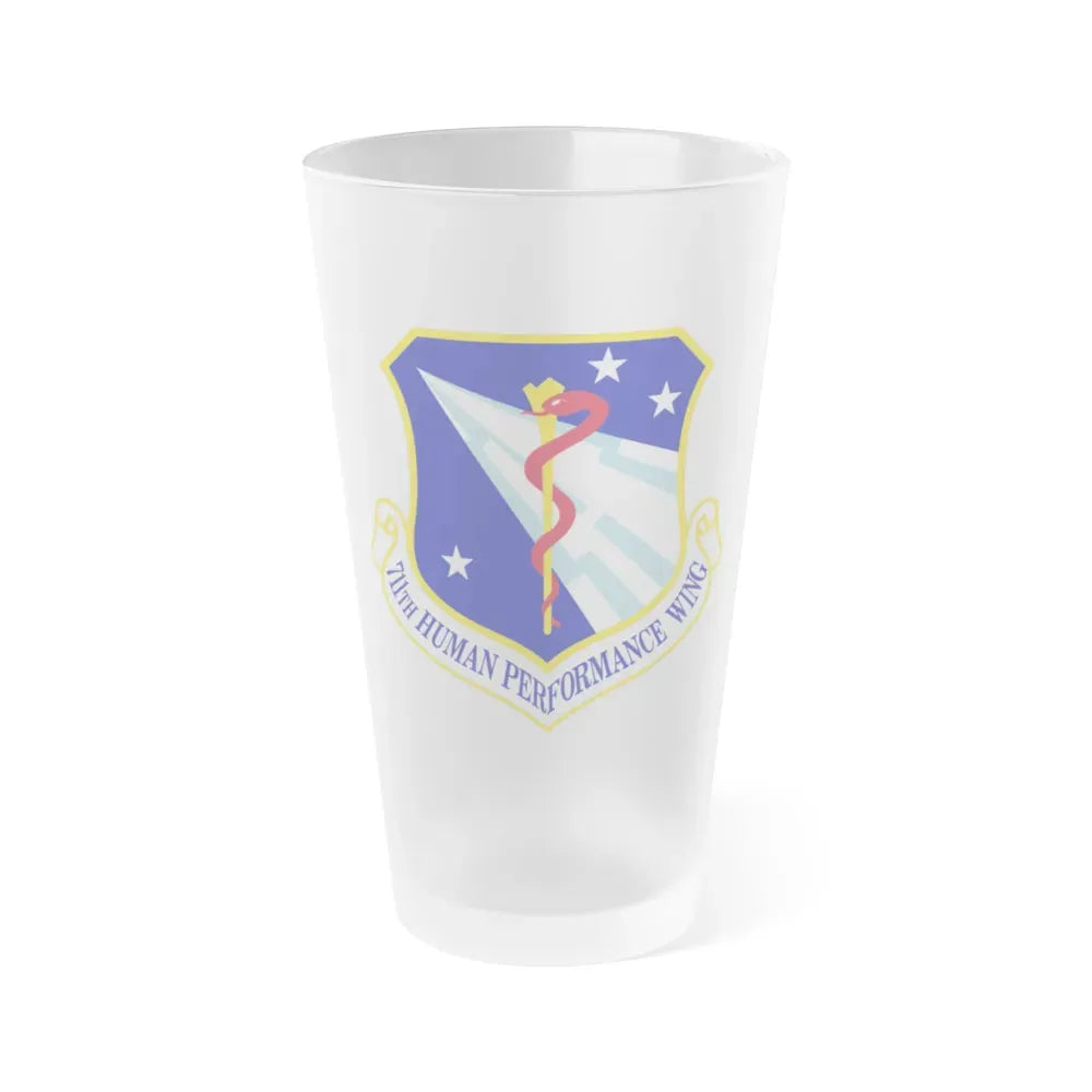 711th Human Performance Wing (U.S. Air Force) Frosted Pint Glass 16oz 16oz Frosted - Go Mug Yourself