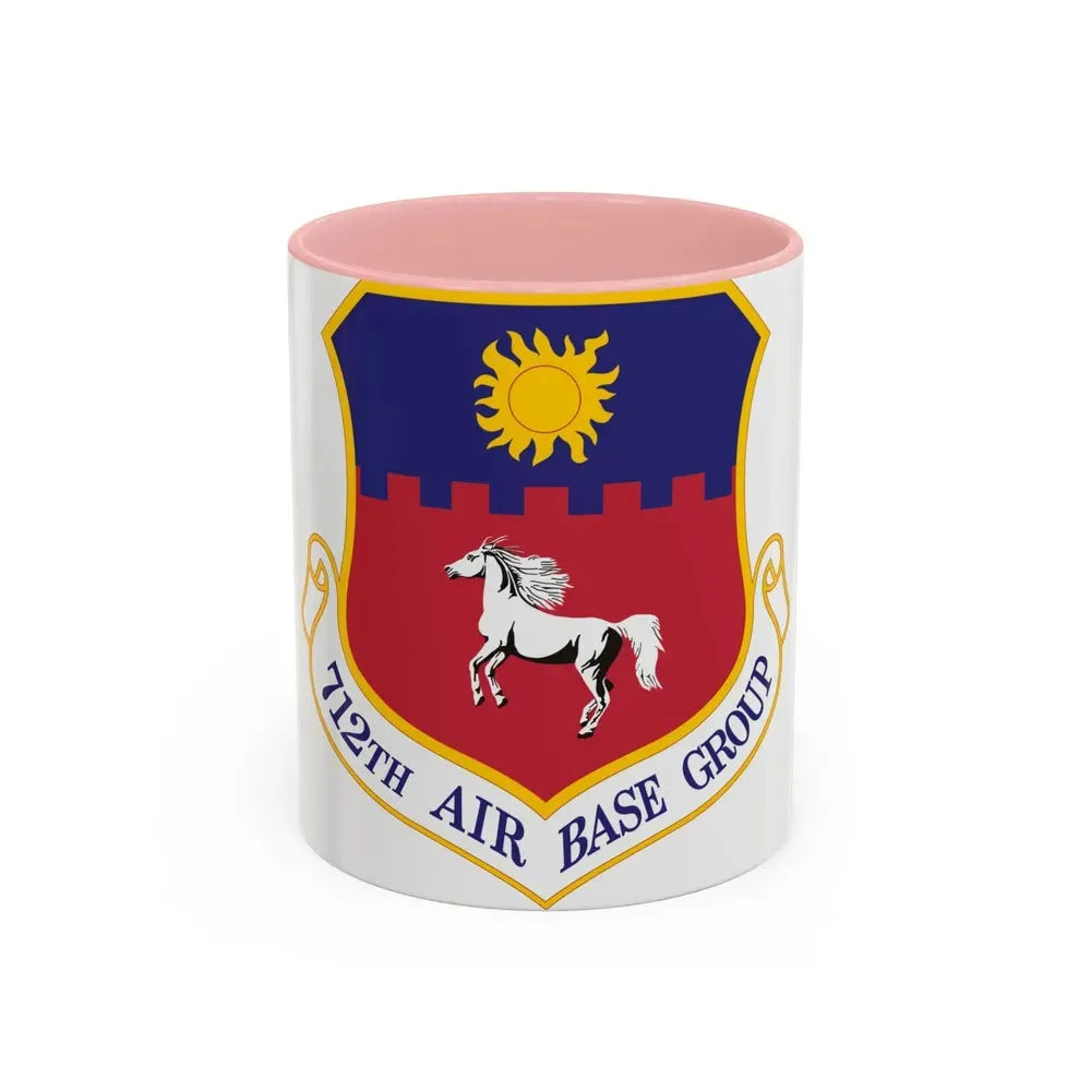 712th Air Base Group (U.S. Air Force) Accent Coffee Mug 11oz Pink - Go Mug Yourself