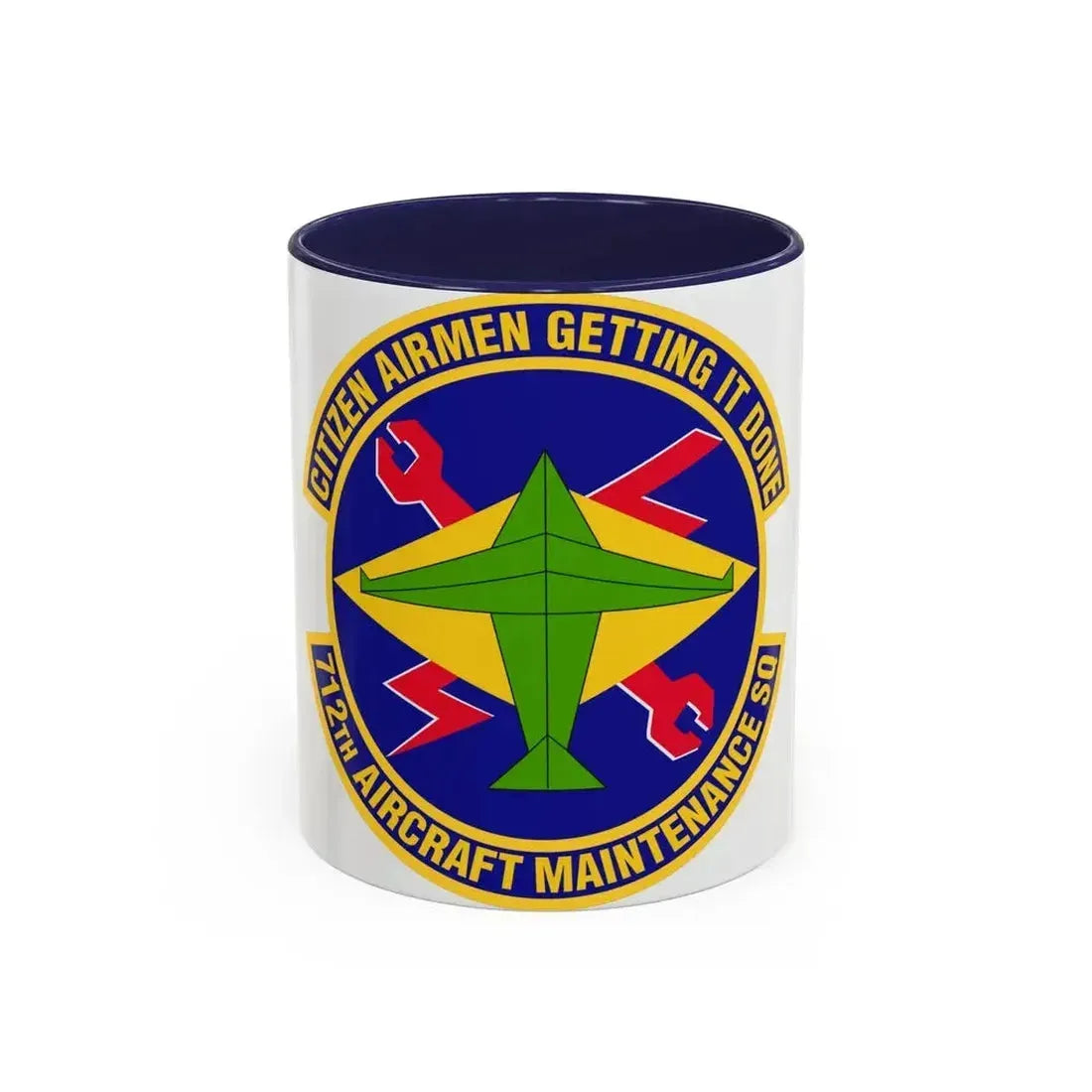 712th Aircraft Maintenance Squadron (U.S. Air Force) Accent Coffee Mug 11oz Navy - Go Mug Yourself