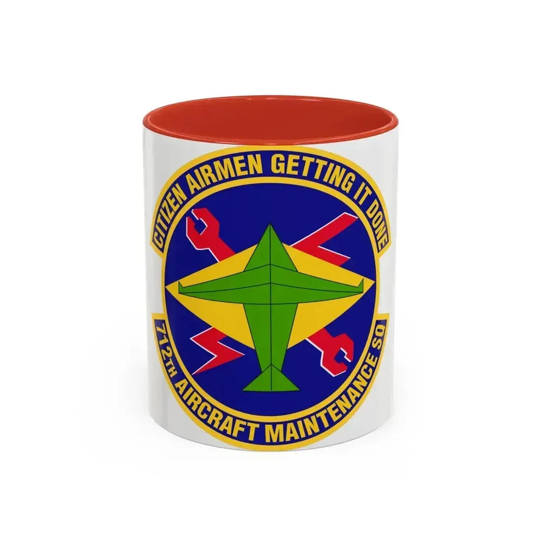 712th Aircraft Maintenance Squadron (U.S. Air Force) Accent Coffee Mug 11oz Red - Go Mug Yourself