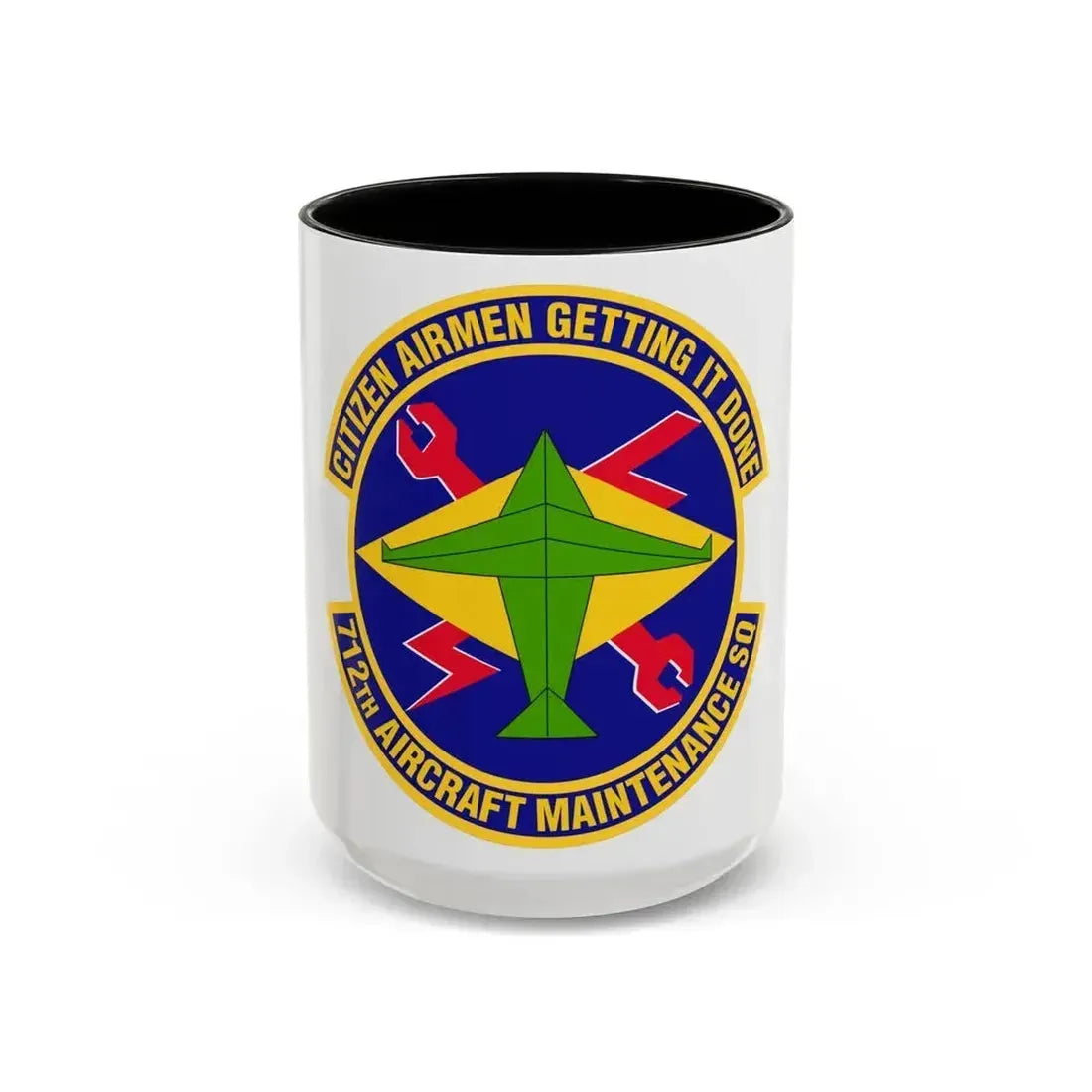 712th Aircraft Maintenance Squadron (U.S. Air Force) Accent Coffee Mug 15oz Black - Go Mug Yourself