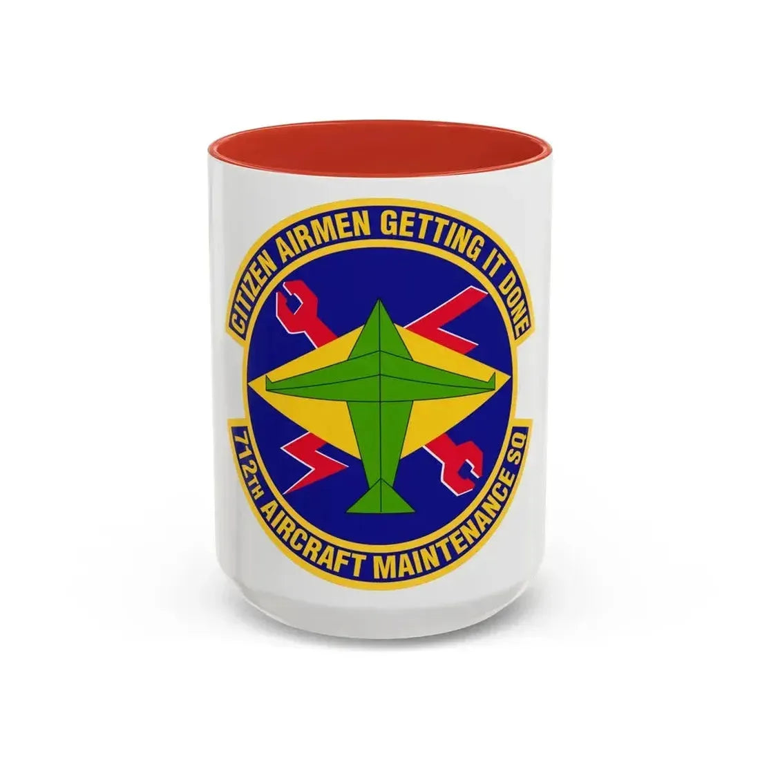 712th Aircraft Maintenance Squadron (U.S. Air Force) Accent Coffee Mug 15oz Red - Go Mug Yourself