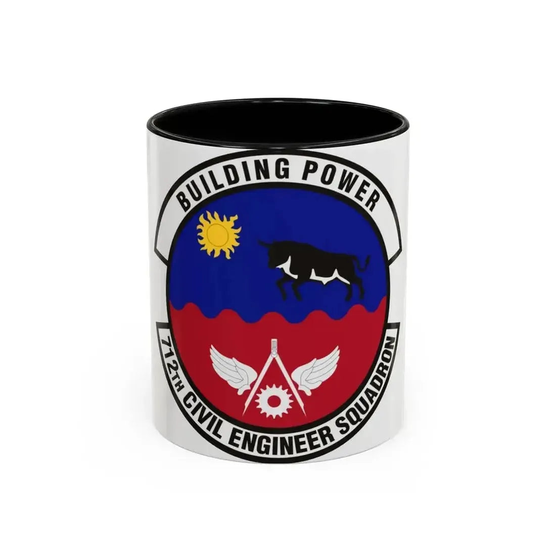 712th Civil Engineer Squadron (U.S. Air Force) Accent Coffee Mug 11oz Black - Go Mug Yourself