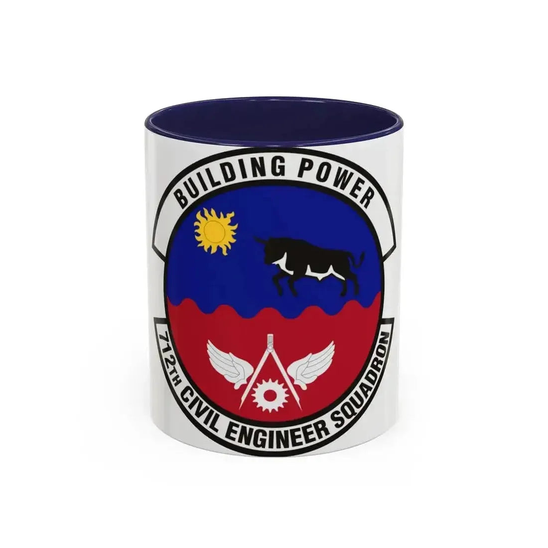 712th Civil Engineer Squadron (U.S. Air Force) Accent Coffee Mug 11oz Navy - Go Mug Yourself