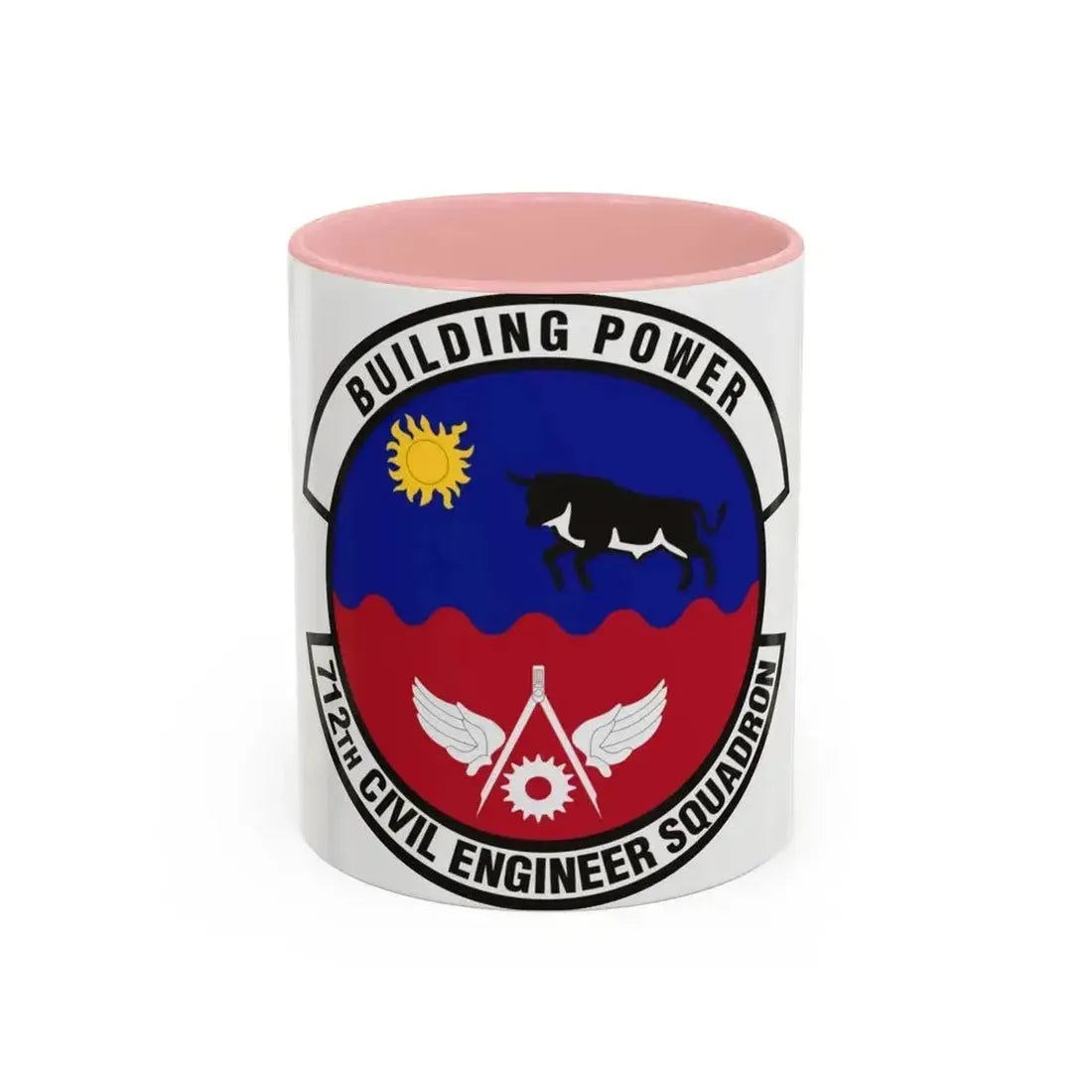 712th Civil Engineer Squadron (U.S. Air Force) Accent Coffee Mug 11oz Pink - Go Mug Yourself