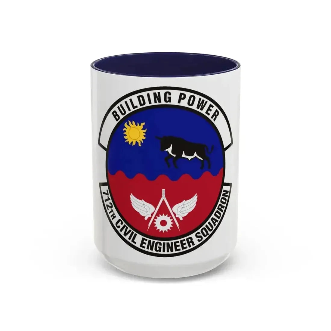 712th Civil Engineer Squadron (U.S. Air Force) Accent Coffee Mug 15oz Navy - Go Mug Yourself
