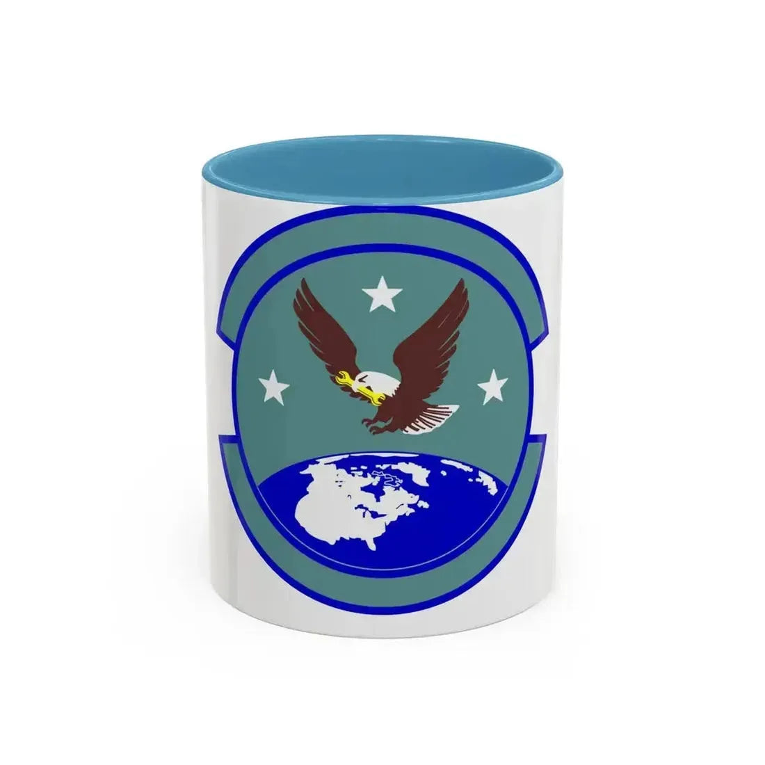 714 Aircraft Maintenance Squadron AFRC (U.S. Air Force) Accent Coffee Mug 11oz Light Blue - Go Mug Yourself