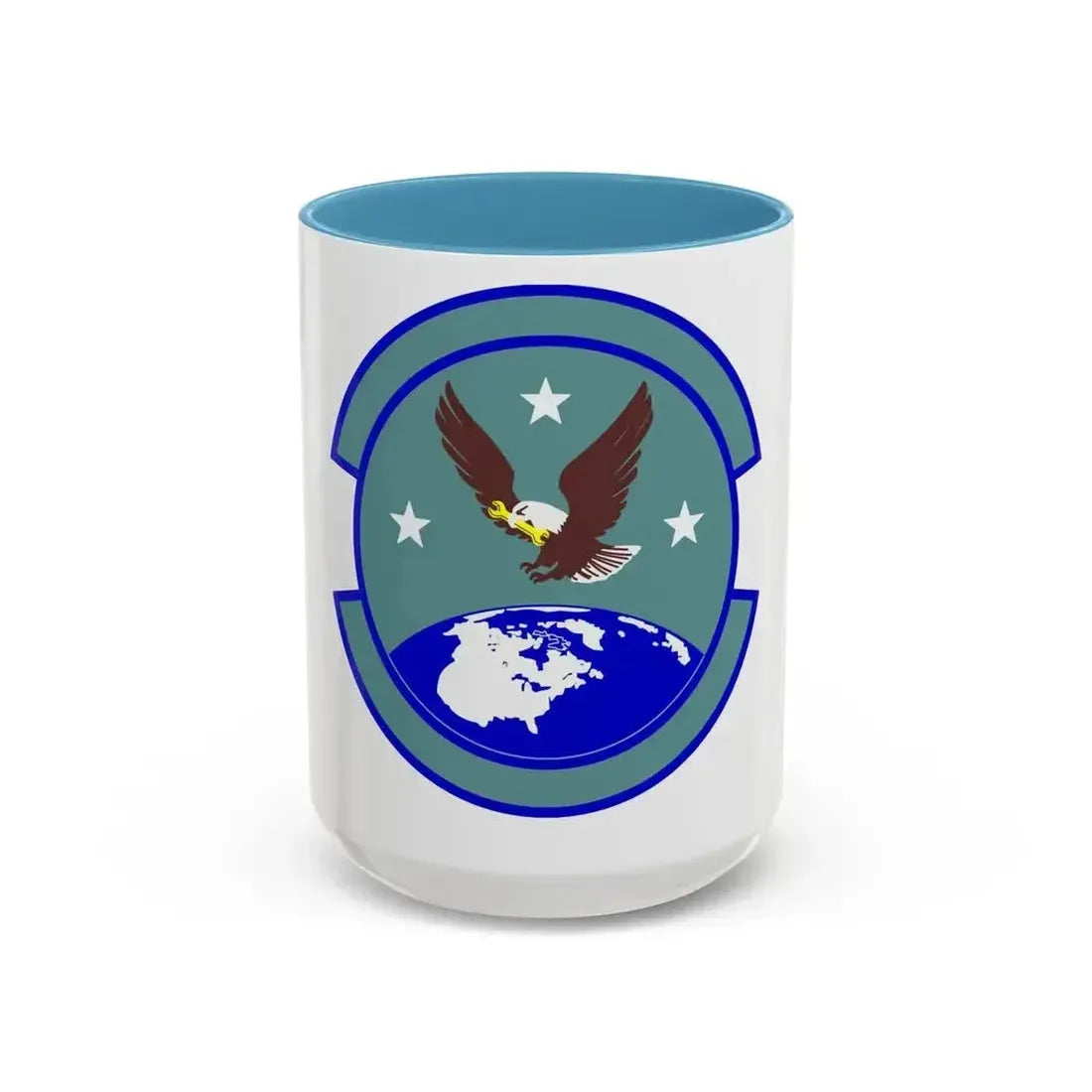 714 Aircraft Maintenance Squadron AFRC (U.S. Air Force) Accent Coffee Mug 15oz Light Blue - Go Mug Yourself