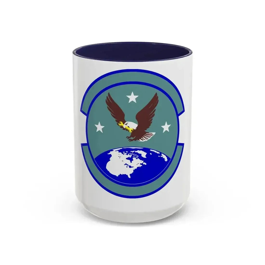 714 Aircraft Maintenance Squadron AFRC (U.S. Air Force) Accent Coffee Mug 15oz Navy - Go Mug Yourself