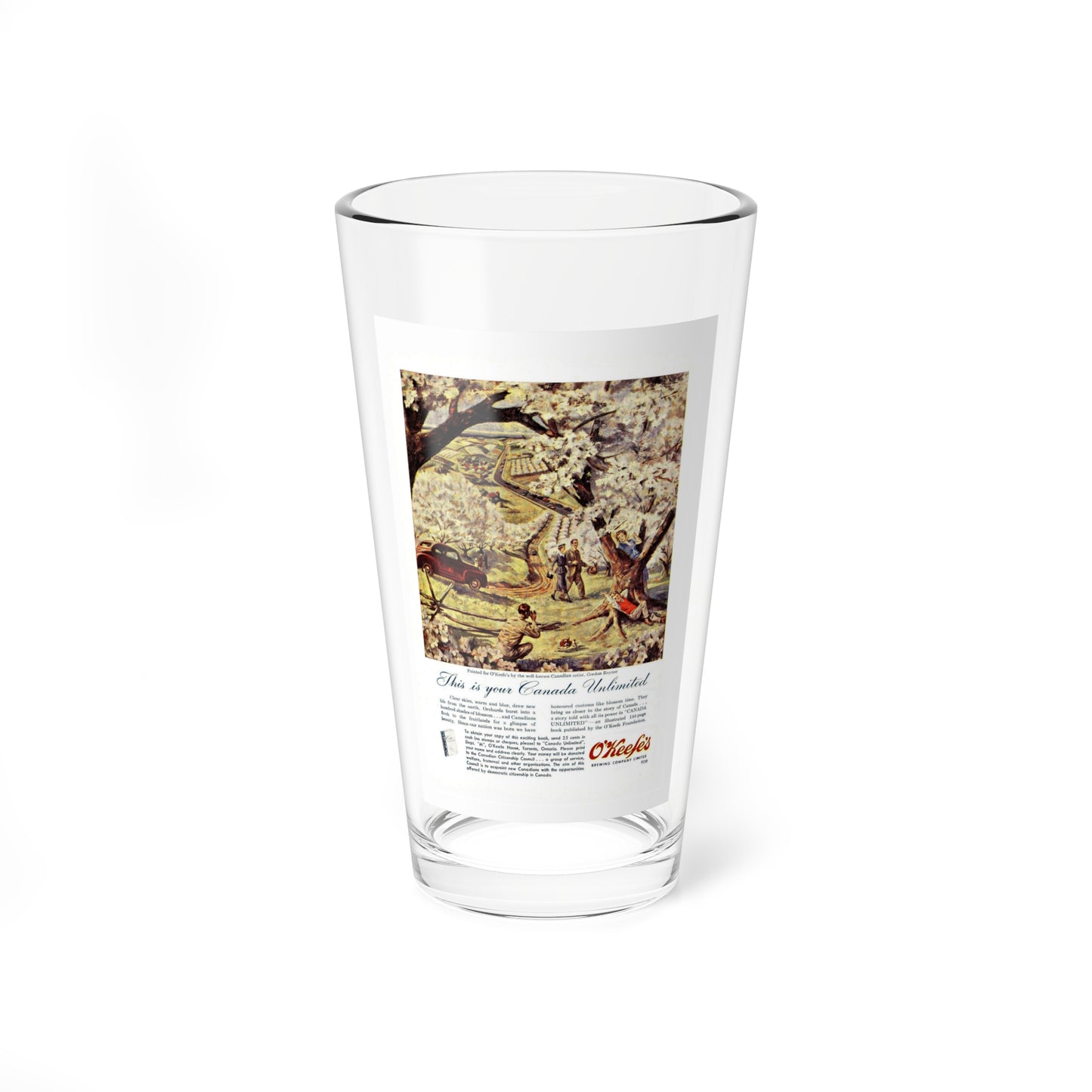 O'Keefe's ad, Walt Coburn's Western, June 1950 (Magazine Illustration) Pint Glass 16oz