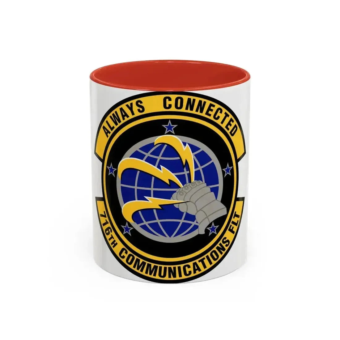 716th Communications Flight (U.S. Air Force) Accent Coffee Mug 11oz Red - Go Mug Yourself
