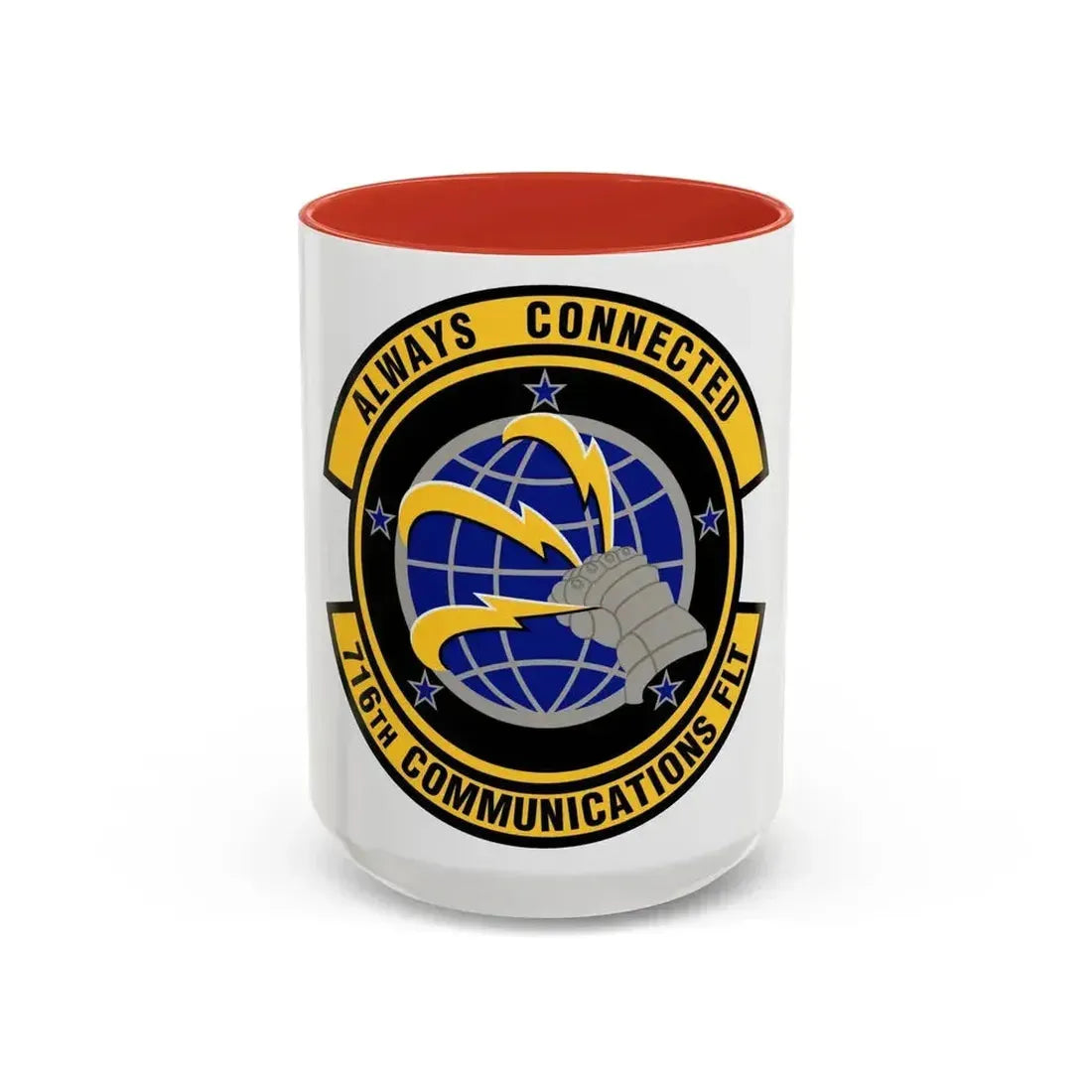 716th Communications Flight (U.S. Air Force) Accent Coffee Mug 15oz Red - Go Mug Yourself