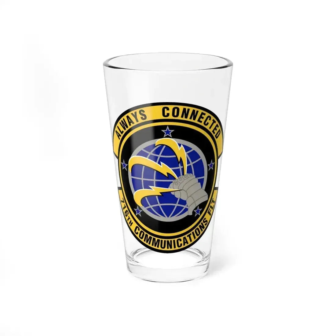 716th Communications Flight (U.S. Air Force) Pint Glass 16oz 16oz - Go Mug Yourself