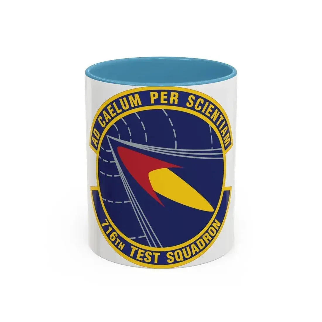 716th Test Squadron (U.S. Air Force) Accent Coffee Mug 11oz Light Blue - Go Mug Yourself