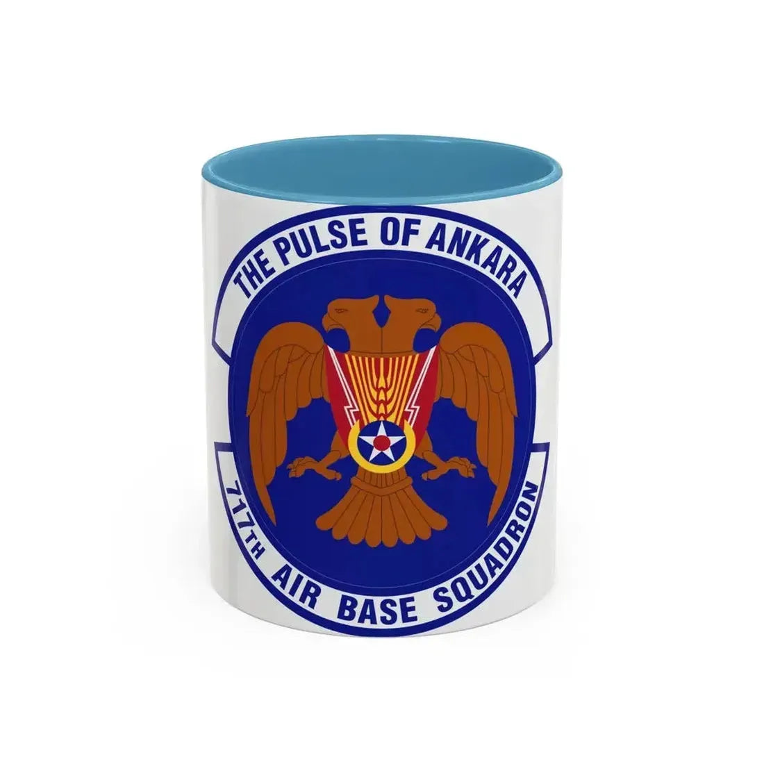 717th Air Base Squadron (U.S. Air Force) Accent Coffee Mug 11oz Light Blue - Go Mug Yourself