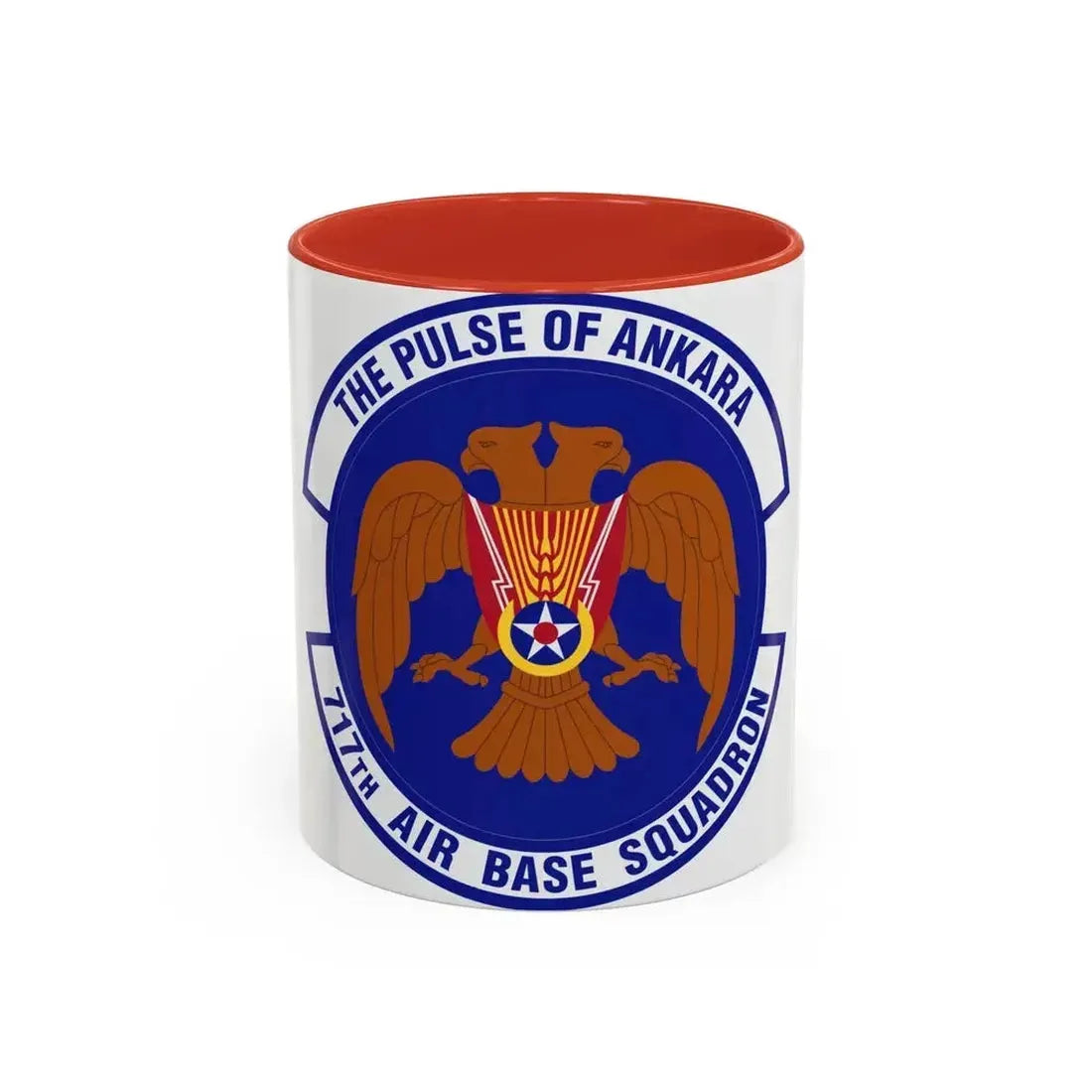 717th Air Base Squadron (U.S. Air Force) Accent Coffee Mug 11oz Red - Go Mug Yourself