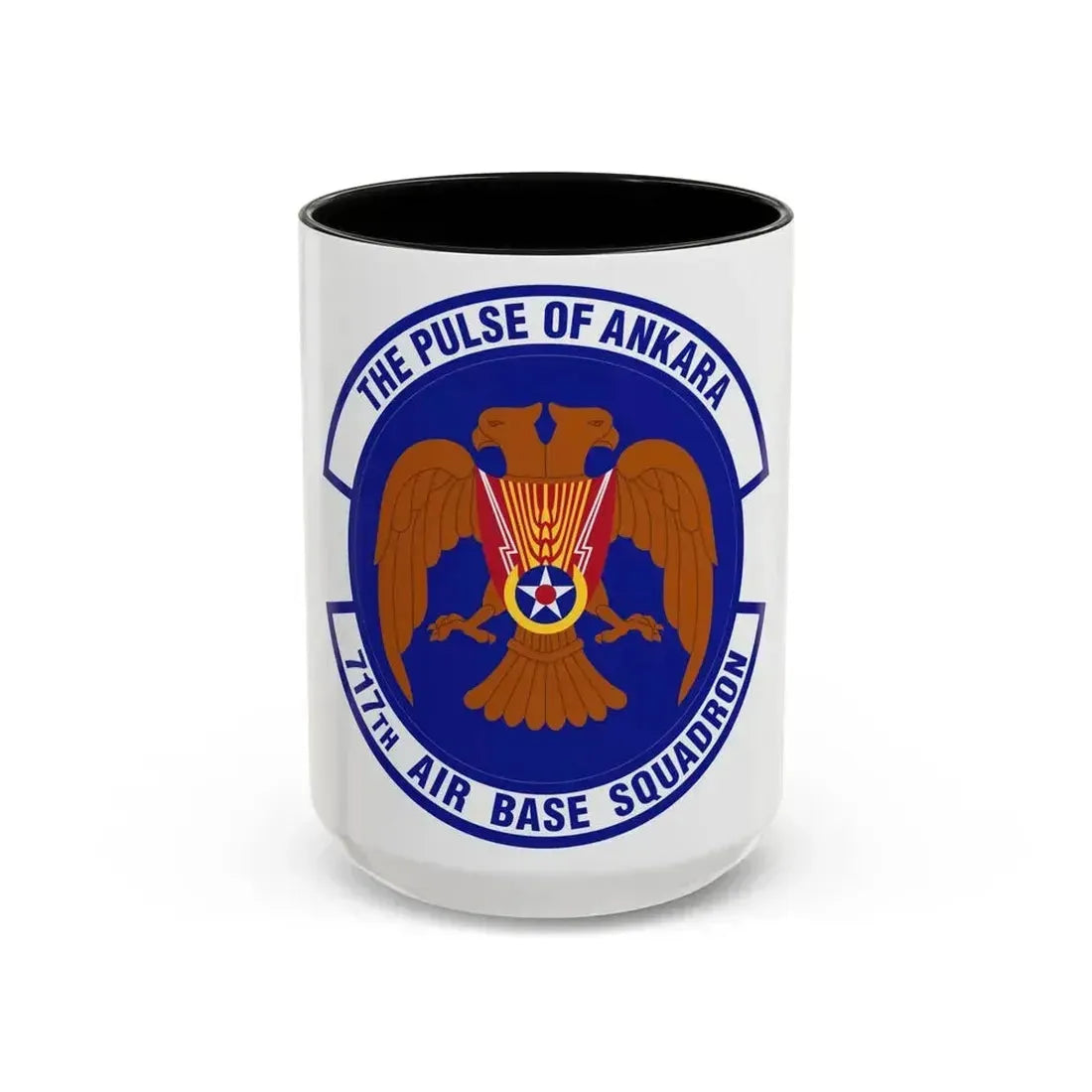 717th Air Base Squadron (U.S. Air Force) Accent Coffee Mug 15oz Black - Go Mug Yourself